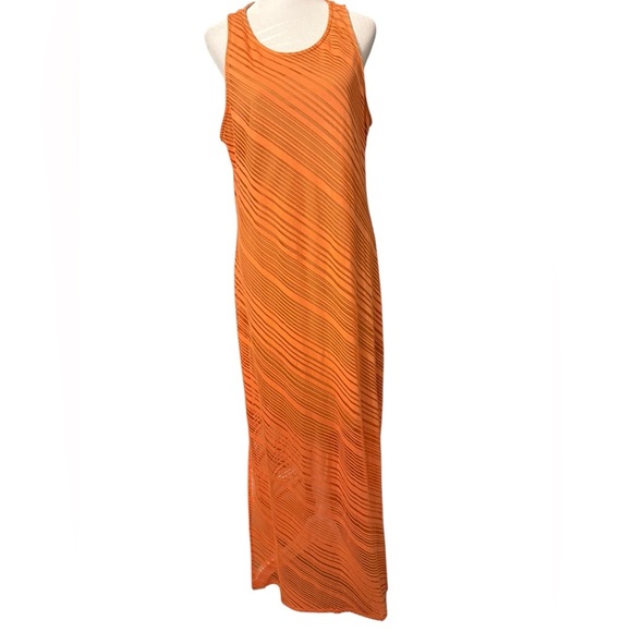 Apt 9 Fushion Coral Lined Maxi Tank Dress Womens size large - Picture 1 of 10